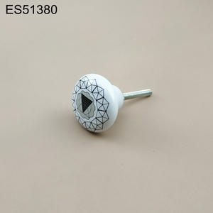 Floral Printing Ceramic Porcelain  Cabinet Pulls Door  Drawer Dresser  Furniture knob 