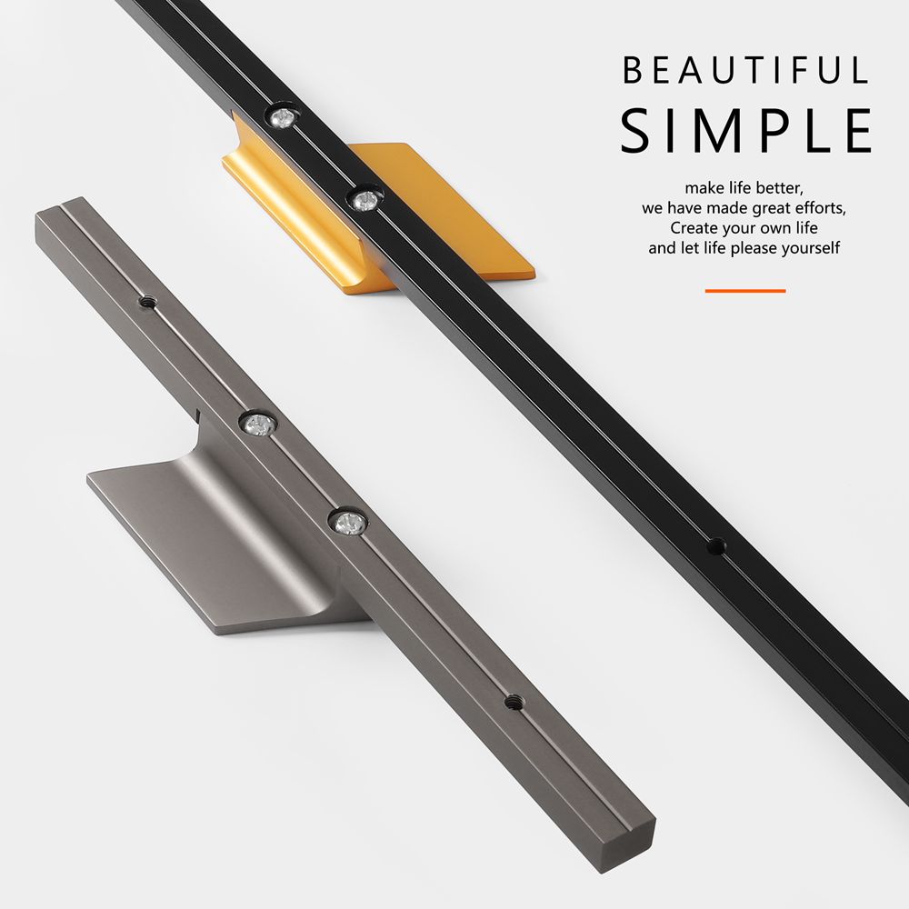 Aluminium  Assemble double colors Furniture Profile   Cabinet Pull