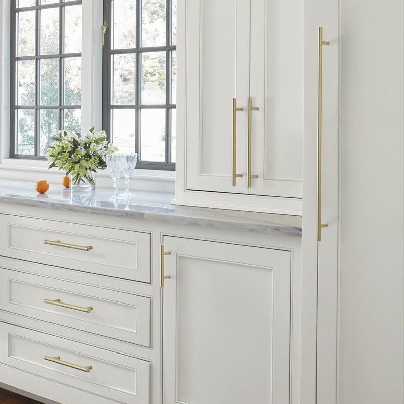 Contemporary T bar Stainless Steel / Aluminium Alloy Cabinet Pulls Furniture Handle 