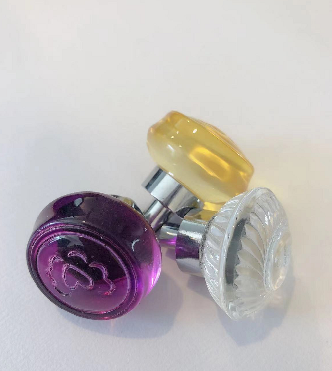 Crystal Glass Aluminium base Furniture knob Cabinet Pull