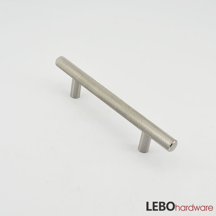 Knurled  traditional Iron T bar Cabinet Pulls Furniture Handle 