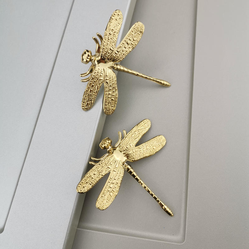 Luxury  Brass Dragonfly shape   Furniture knob  Cabinet Pull  in 2022