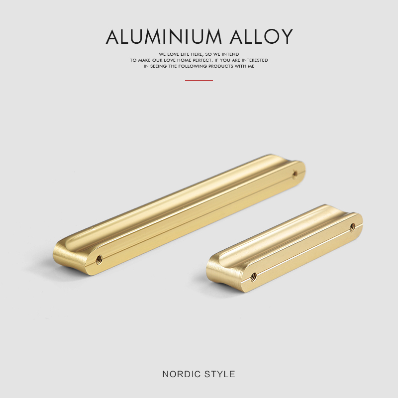 Straight  black gold Aluminium profile handle 