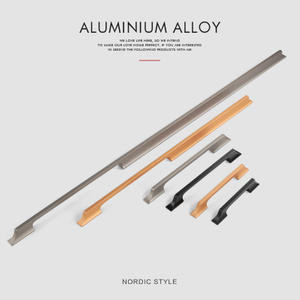 Contemporary simple modern black gold Aluminium cabinet pulls furniture  handle 