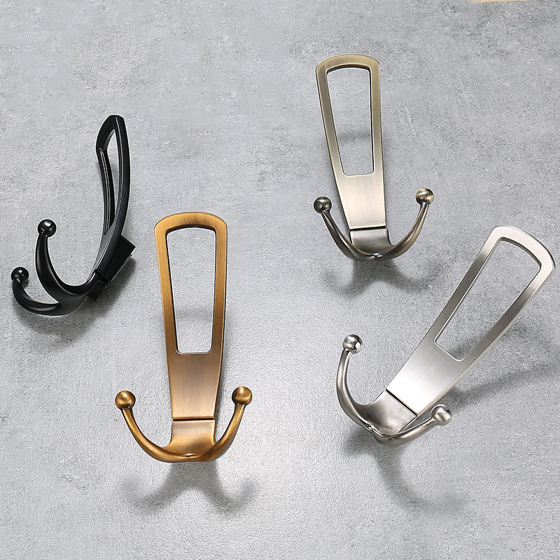 Fashion Zamak  Black Gold Grey Coat Hooks Closet Hooks