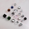 Decorated Crystal Glass Colored Aluminium Base Furniture Knob Cabinet Pull  
