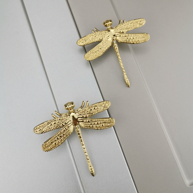 Luxury  Brass Dragonfly shape   Furniture knob  Cabinet Pull  in 2022