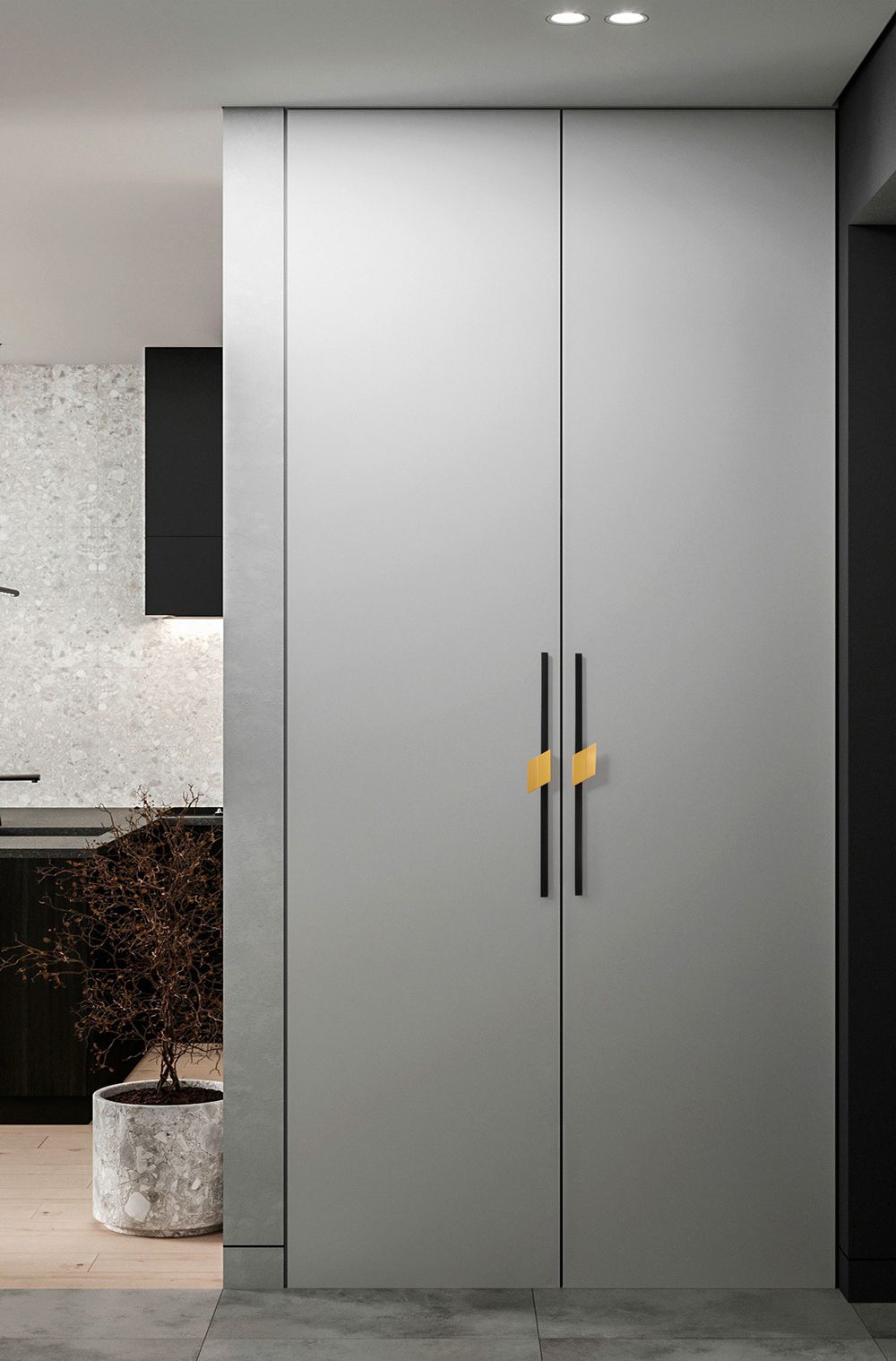 Aluminium  Assemble double colors Furniture Profile   Cabinet Pull