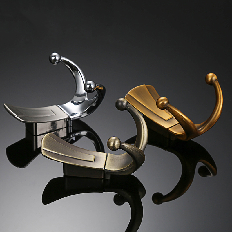 Fashion Zamak  Black Gold Grey Coat Hooks Closet Hooks
