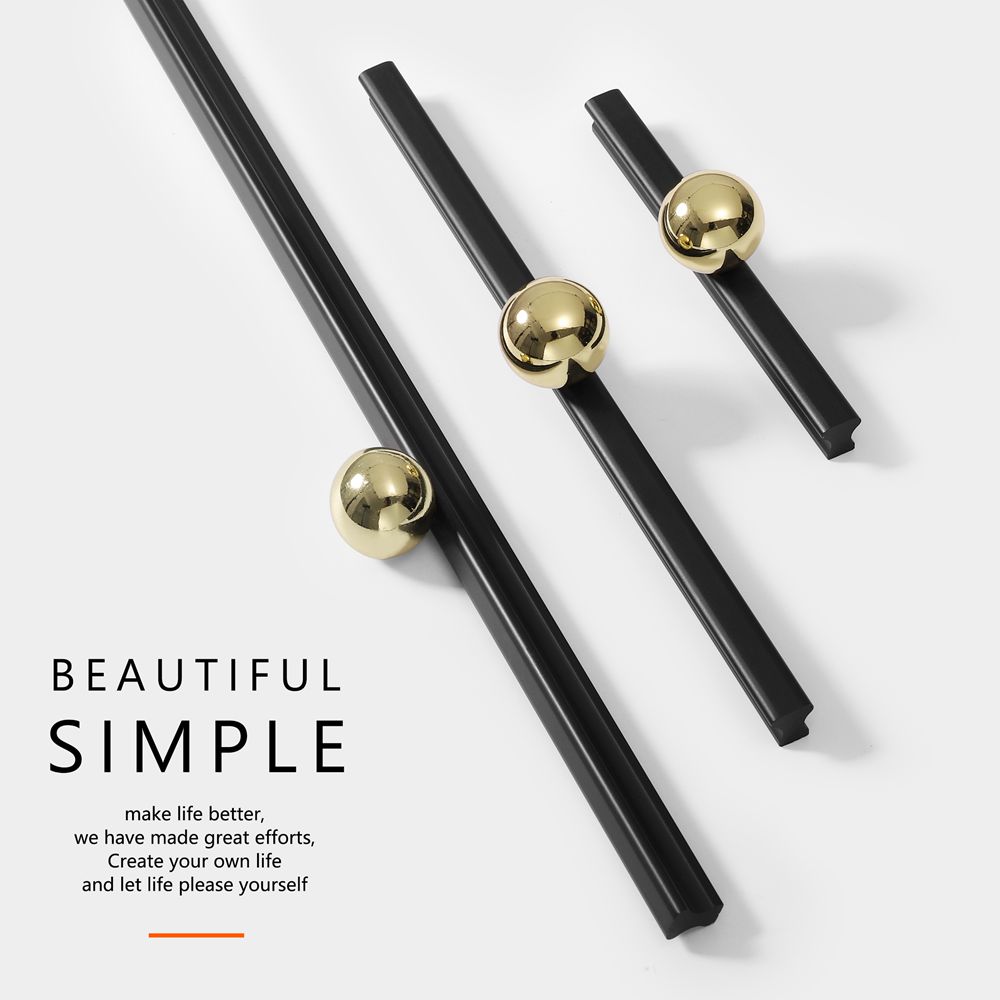 New Fashion  Aluminium Ball Assemble Double Colors Furniture Profile   Cabinet Pull