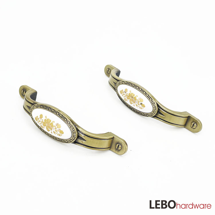 Retro style   Classic  Ceramic Porcelain Cabinet Pulls Door  Drawer Dresser  Furniture Handles   