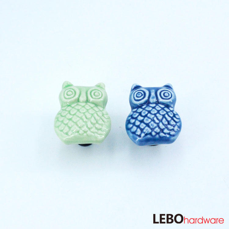 Animal Shape Ceramic Porcelain  Cabinet Pulls Door Drawer Dresser  Furniture Knob