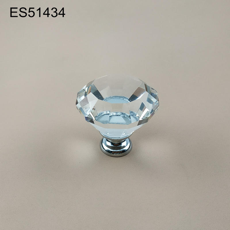 High quality luxury Diamond Shape   K9 Crystal  Aluminium  base   Furniture knob  Cabinet Pull  
