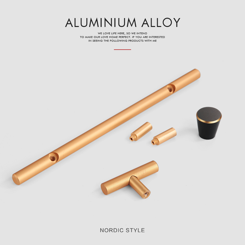 Contemporary T bar Stainless Steel / Aluminium Alloy Cabinet Pulls Furniture Handle 