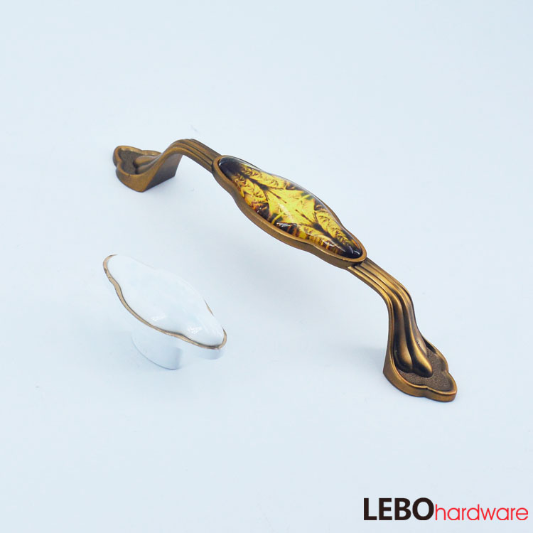European  Classic  Ceramic Porcelain Cabinet Pulls Door  Drawer Dresser  Furniture Handles   