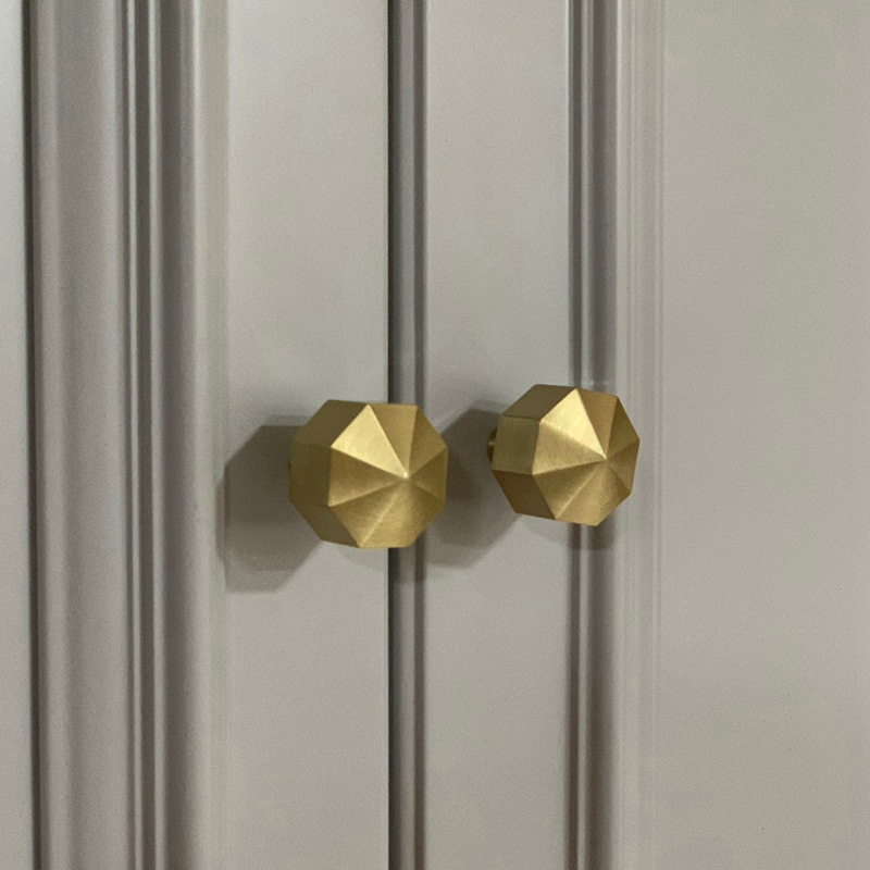 Luxury  Brass  octagonal design   Furniture knob  Cabinet Pull
