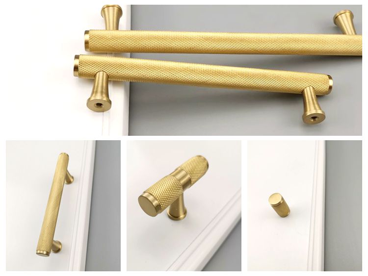 Luxury Knurled  Brass  simple modern design   Furniture knob  Cabinet Pull  in 2022