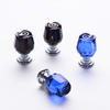 Decorated flower shape Crystal Glass Aluminium base Furniture knob Cabinet Pull