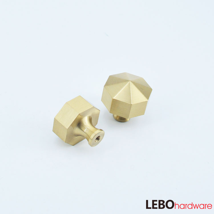 Luxury  Brass  octagonal design   Furniture knob  Cabinet Pull