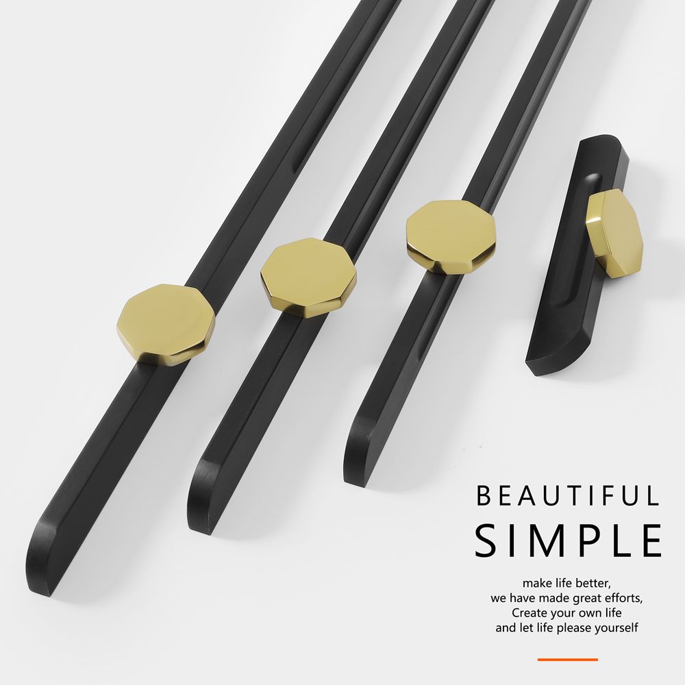 Nordic Style  Simple Modern  Aluminium Assemble Double Colors Furniture Profile  Cabinet Pull