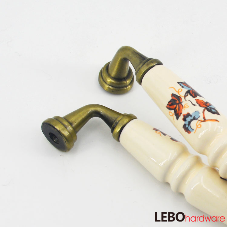  Butterfly printing Ceramic Porcelain Cabinet Pulls Door  Drawer Dresser  Furniture Handles   