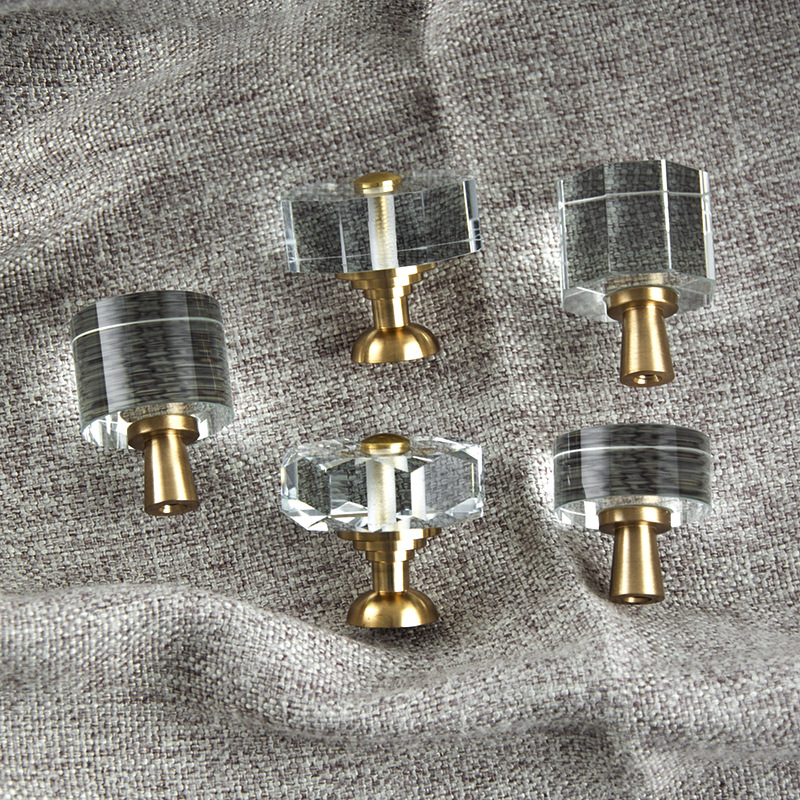K9 Crystal transparency  Zamak base   Furniture knob  Cabinet Pull  