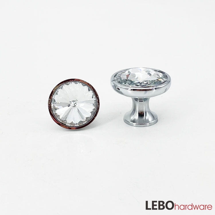 K9 Crystal transparency  Zamak base   Furniture knob  Cabinet Pull  
