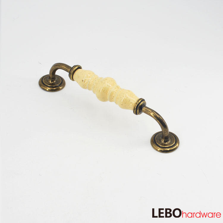 European  Luxury  Ceramic Porcelain Cabinet Pulls Door  Drawer Dresser  Furniture Handles   
