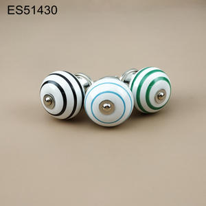 Circle  printing  ball shape  Ceramic Porcelain Cabinet Pulls Door  Drawer Dresser  Furniture Knob 