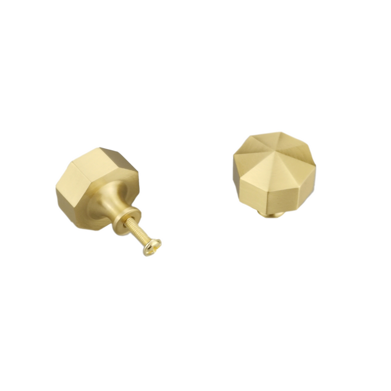 Luxury  Brass  octagonal design   Furniture knob  Cabinet Pull