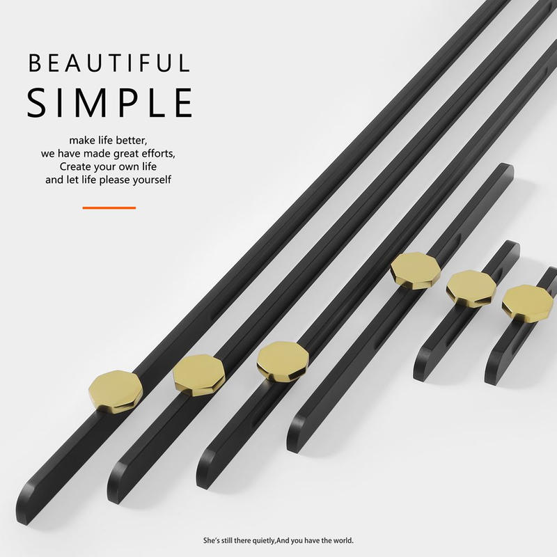 Nordic Style  Simple Modern  Aluminium Assemble Double Colors Furniture Profile  Cabinet Pull