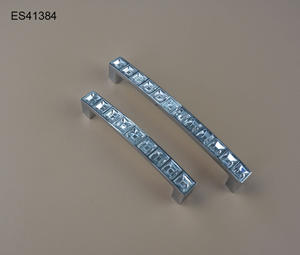 High quality Square diamond shape  K9 Crystal Zamak  cabinet pulls furniture handle 