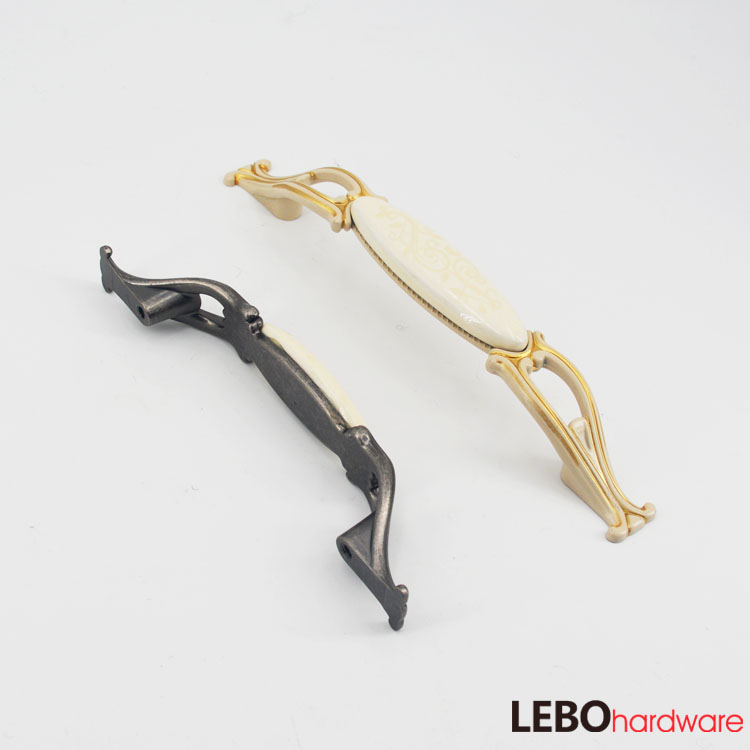 European style Luxury  Ceramic Porcelain  Cabinet Pulls Door  Drawer Dresser  Furniture Handles   