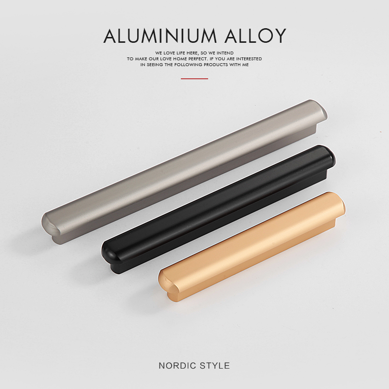 Contemporary  simple  modern round corner Aluminium profile handle 