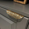 Luxury leaf design   Brass  Furniture knob  Cabinet Pull