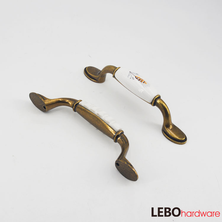 Traditional  Classic  Ceramic Porcelain Cabinet Pulls Door  Drawer Dresser  Furniture Handles   