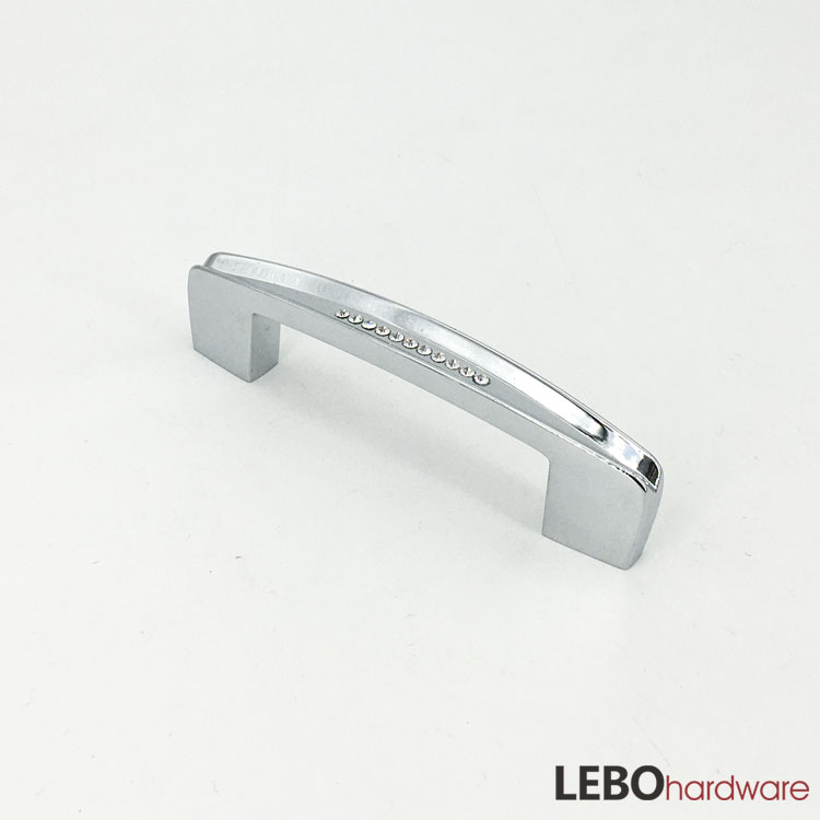 High quality Luxury K9 Crystal Zamak  cabinet pulls furniture handle 