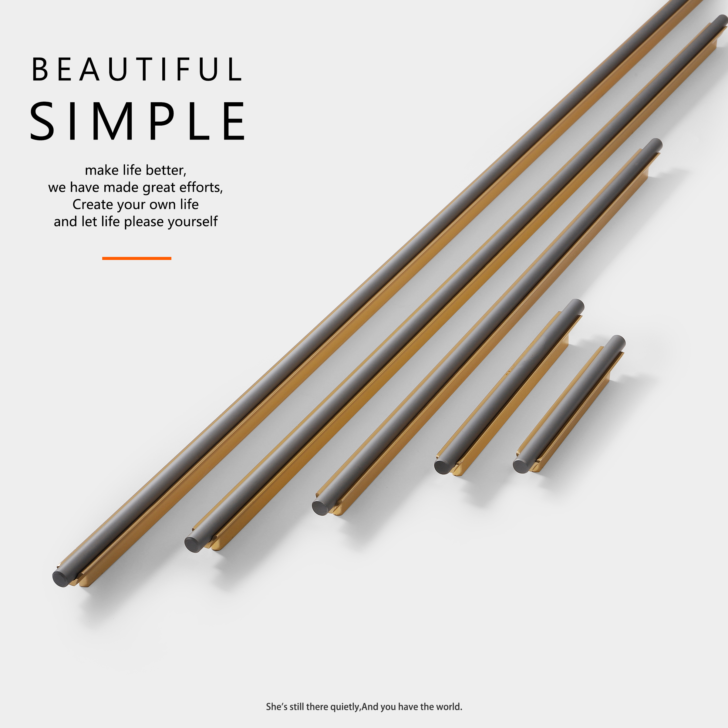 Contemporary Aluminium  Assemble Furniture Profile Cabinet Pull