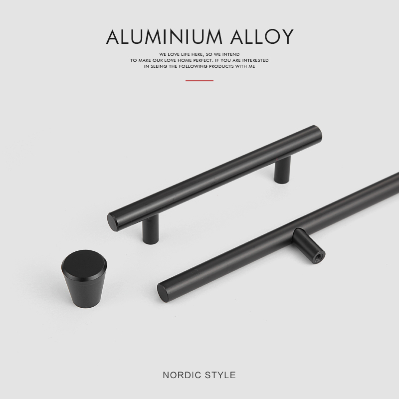 Contemporary T bar Stainless Steel / Aluminium Alloy Cabinet Pulls Furniture Handle 