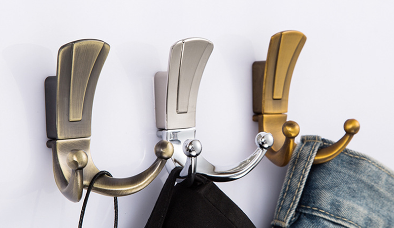Fashion Zamak  Black Gold Grey Coat Hooks Closet Hooks