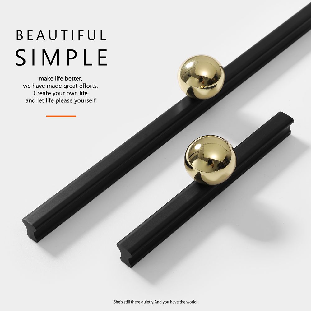 New Fashion  Aluminium Ball Assemble Double Colors Furniture Profile   Cabinet Pull