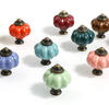 Retro Style  Floral Printing  Ceramic Porcelain Cabinet Pulls Door  Drawer Dresser  Furniture Knob in 2022