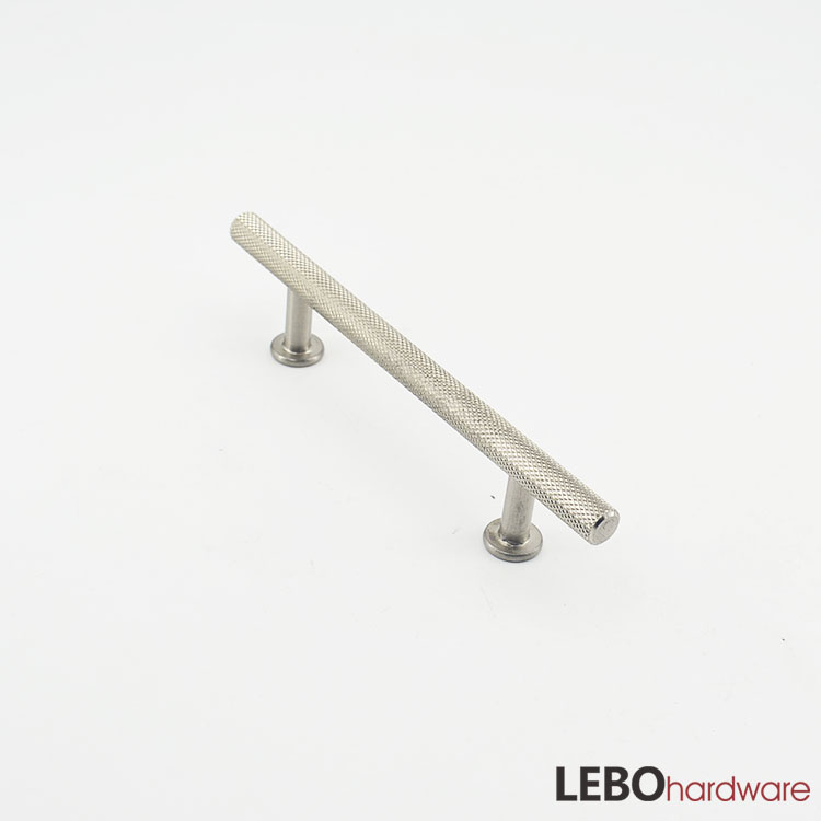 Knurled  traditional Iron T bar Cabinet Pulls Furniture Handle 