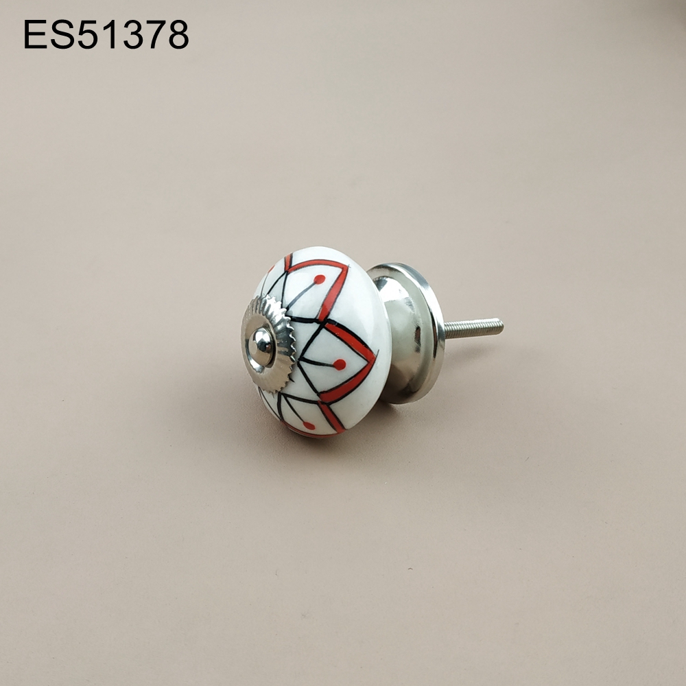 Floral  printing  ball shape  Ceramic Porcelain Cabinet Pulls Door  Drawer Dresser  Furniture Knob 