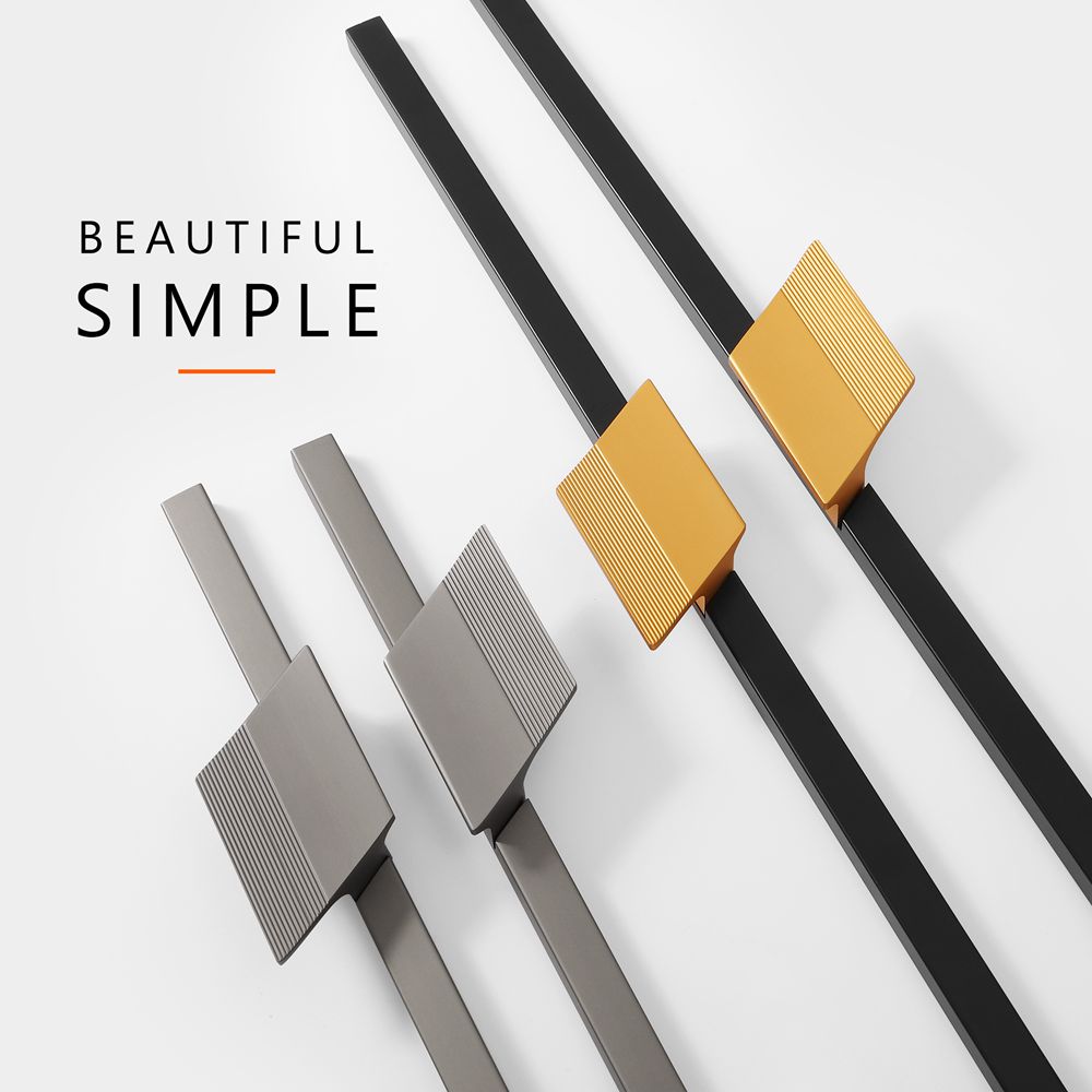 Aluminium  Assemble double colors Furniture Profile   Cabinet Pull