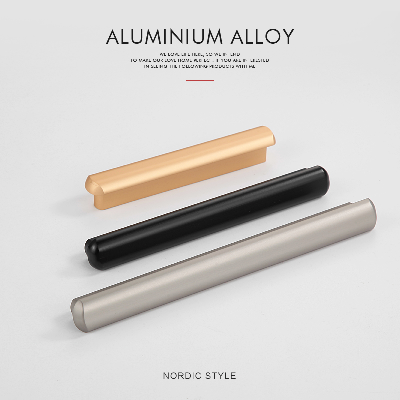 Contemporary  simple  modern round corner Aluminium profile handle 