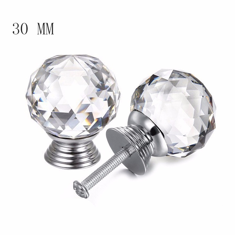 K9 Crystal Glass  transparency  Colored  Zamak base   Furniture knob  Cabinet Pull  