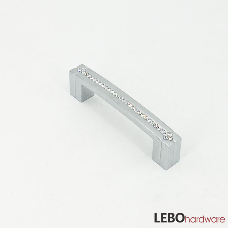 High quality  luxury K9 Crystal  Zamak  cabinet pulls furniture handle 
