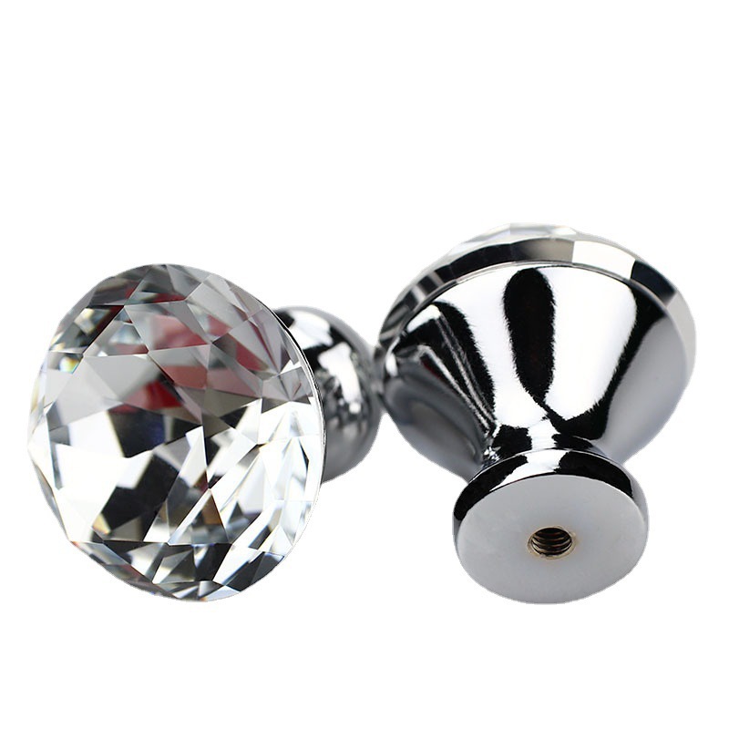 K9 Crystal transparency  Zamak base   Furniture knob  Cabinet Pull  