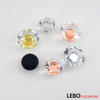 K9 Crystal Glass  Diamond shape Transparency Color  Zamak Base   Furniture Knob  Cabinet Pull  